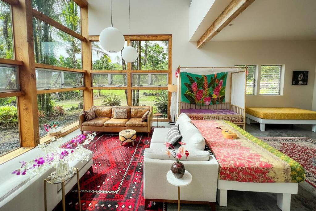 Jungle Haven Ocean Front Eco Villa On Fruit Farm Pahoa Exteriér fotografie